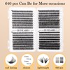MOTIBACK Wimpern Extensions Set - 640 Pcs DIY Lash Extension