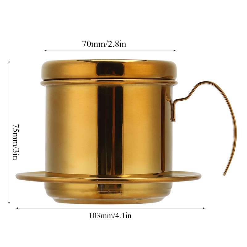 Stainless Steel Vietnamese Style Coffee Maker Pot Coffee Drip Brewer