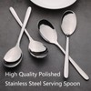 Esdiplot 8-Piece Large Stainless Steel Buffet Banquet Serving Spoons Set