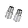 Motoforti Universal Bicycle Pedal Extender Adapter, Silver Tone, 1 Pair