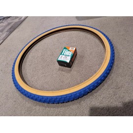 Duro ONE (1)DURO 26X 1.75 BLUE/ GUM WALL BMX, CRUISER BICYCLE TIRE &TUBE,COMP 3 TYPE