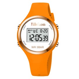 Blekon Original Outdoor Sport Watches Alarm Clock Waterproof Digital Watch (Orange)