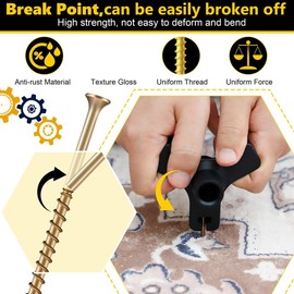 Pinafresa Floor Repair Kit, No More Squeaks Kit Eliminates Floor Squeaks, Fits Most Carpet Hardwood Floors, Used to Fix Flooring Easy to Use