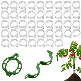 Pack of 100 Tomato Clips, Plant Clips, Plant Clips, Tomato Trellis, Plastic Tomato Clips for Climbing Plants, Flower Clips for Vegetables, Plants Attachment
