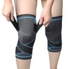 MILAIUN Knee Support for Men/Women 2 pack, Compression Adjustable Knee Brace, Non-Slip Knee Support Brace for Meniscus Tear, Arthritis, Ligament Damage, Running, Walking, Gym, Sports(L)