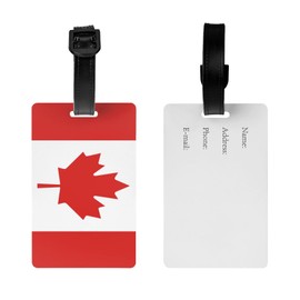 Generic Canada Flag Canadian Travel Baggage Bag Tags Unique Luggage Tags ID Label Address Card for Travel Bag Suitcase