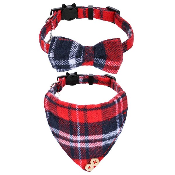 Faleela Breakaway Cat Collar with Bells - 2 Pack Cat