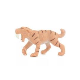 Collectible Wildlife Gifts Saber-toothed Cat Toy, Smilodon Realistic Rubber Hand Painted Model 2" SF79 B224