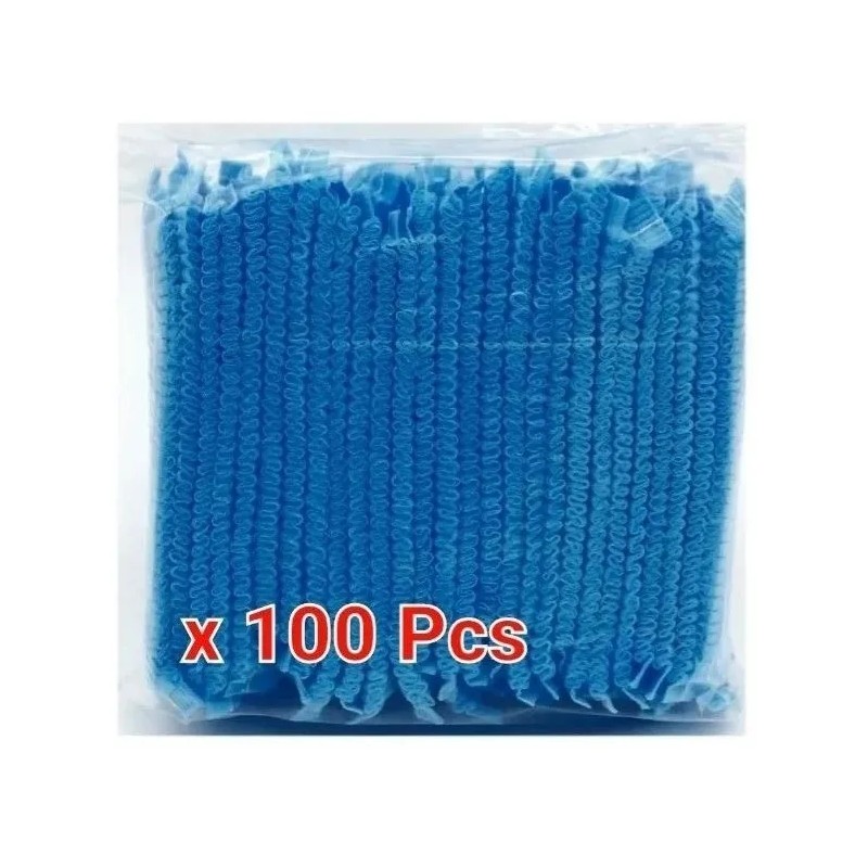 Cofia Gorro Cubrepelo Plisado Desechable Bolsa 100 Piezas