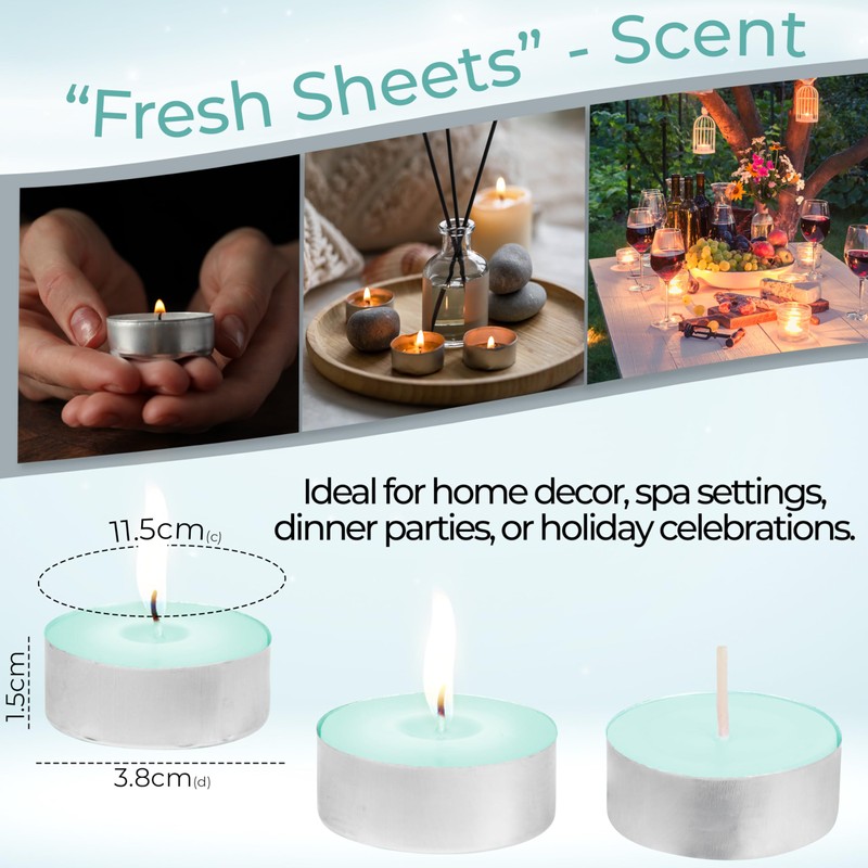DECO EXPRESS Tea Lights Bulk Pack, 24, 25, 50, 100