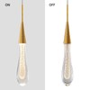 LMQNINE Kitchen Light Fixtures Ceiling Dimmable LED Modern Gold Pendant