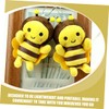 TOYANDONA Pack of 3 Small Bee Pendant Animal Plush Doll
