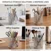 2 Pack Acrylic Toothbrush Holder, Clear Diamond Faceted Cup for