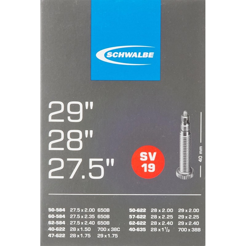 SCHWALBE Bicycle Tube with 40mm Presta Valve, 26 x 1-1.5-Inch