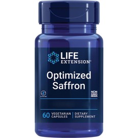 Life Extension, Optimised Saffron, Saffron Extract, 60 Vegan Capsules, Laboratory Tested, Gluten Free, Vegetarian, Soy Free, GMO Free