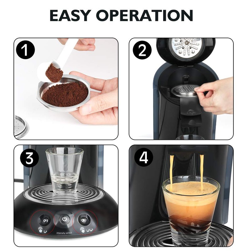 RECAFIMIL Reusable Coffee Capsules, Refillable Coffee Pods Filter for Senseo