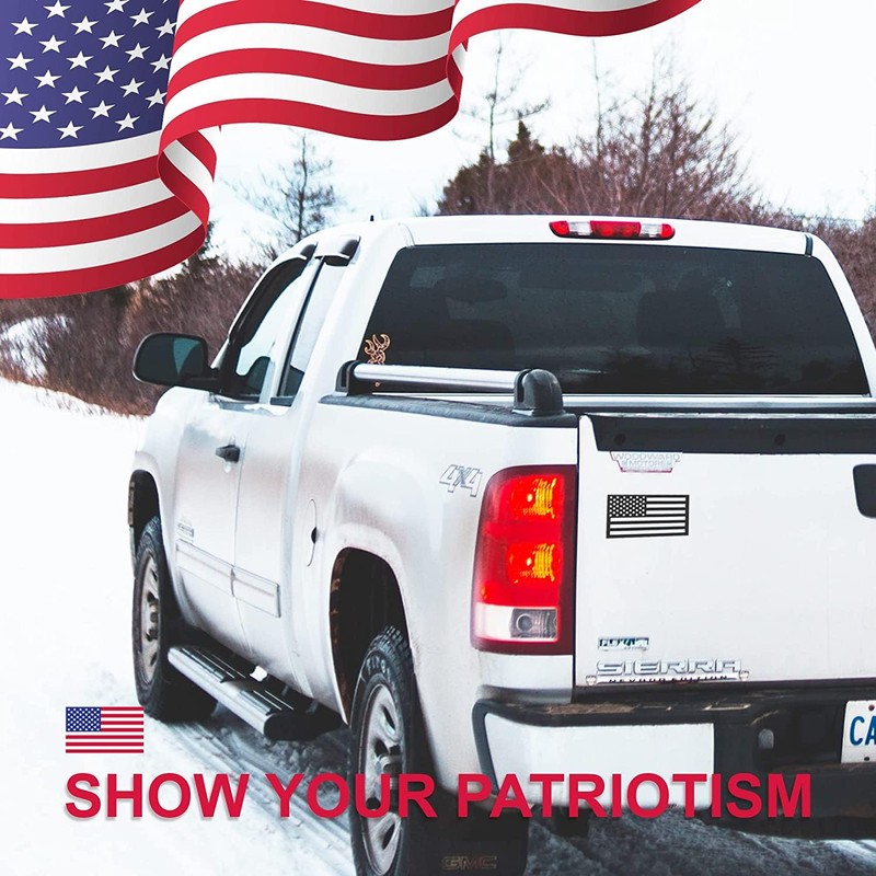 GRITKULTURE American Flag Perfect-Cut Super Magnet 2 Pack for Trucks,