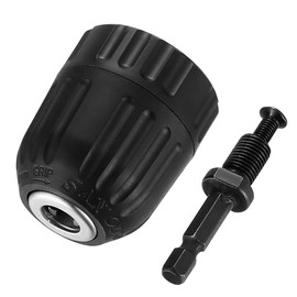Keyless Chuck 0.8 mm - 10 mm, Drill Chuck Adapter, Hammer Drill Chuck Quick Release with 1/4 Hex Chuck Adapter, 0.8-10 mm Quick Change Conversion Electric Hand Tools