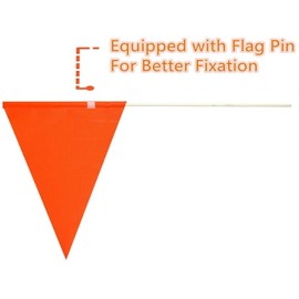 Bike Safety Flag 6 Foot Heavy Duty Fiberglass Pole Polyester Waterproof Flag (2 Pcs Orange Bike Flags)