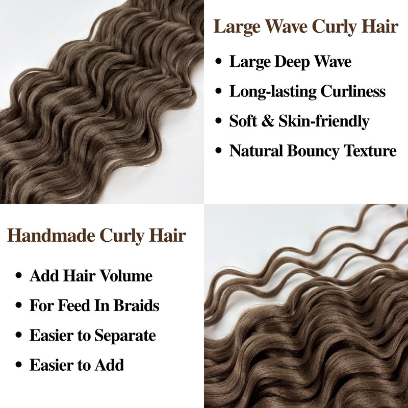 Ash Brown Braiding Hair Pre stretched Synthetic Boho Hair for