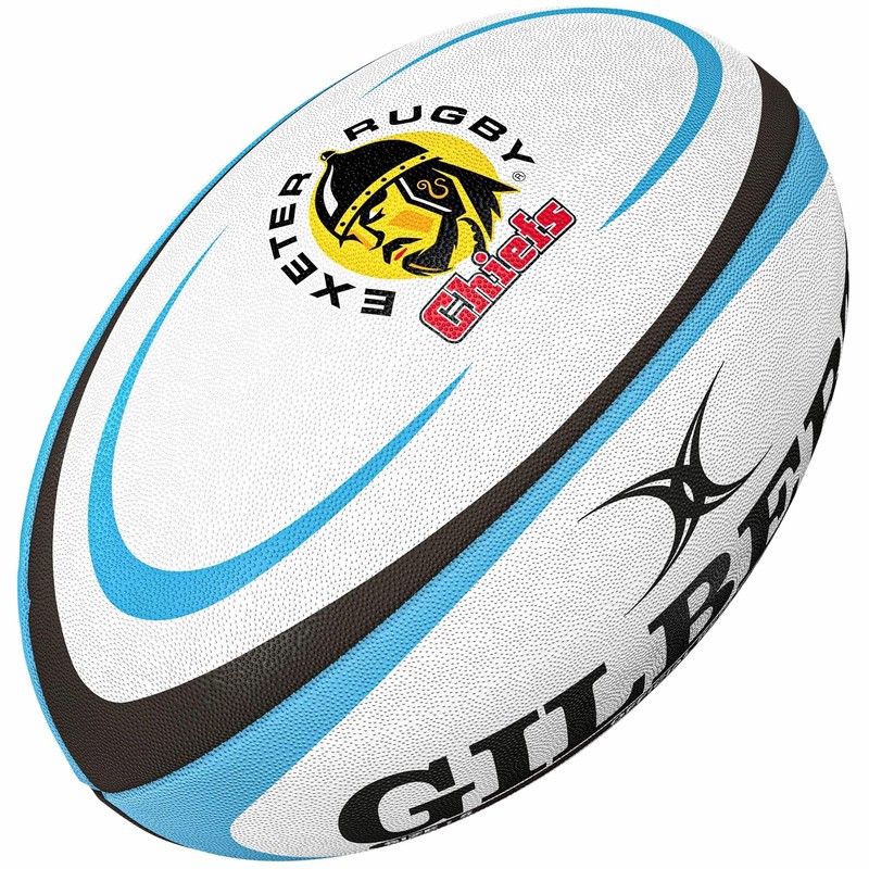 Gilbert Exeter Rugby chiefs replica rugby ball size Midi [white/sky]