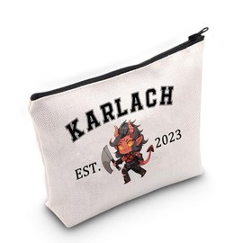 BG3 Karlach Inspired Cosmetic Bag Video Game Fan Gift Karlach Merch Adventure Game Lover Gift, Karlach make-up bag
