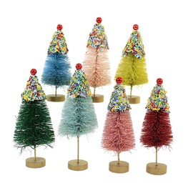 Bethany Lowe Christmas Mini Cupcake Trees, Set of 7