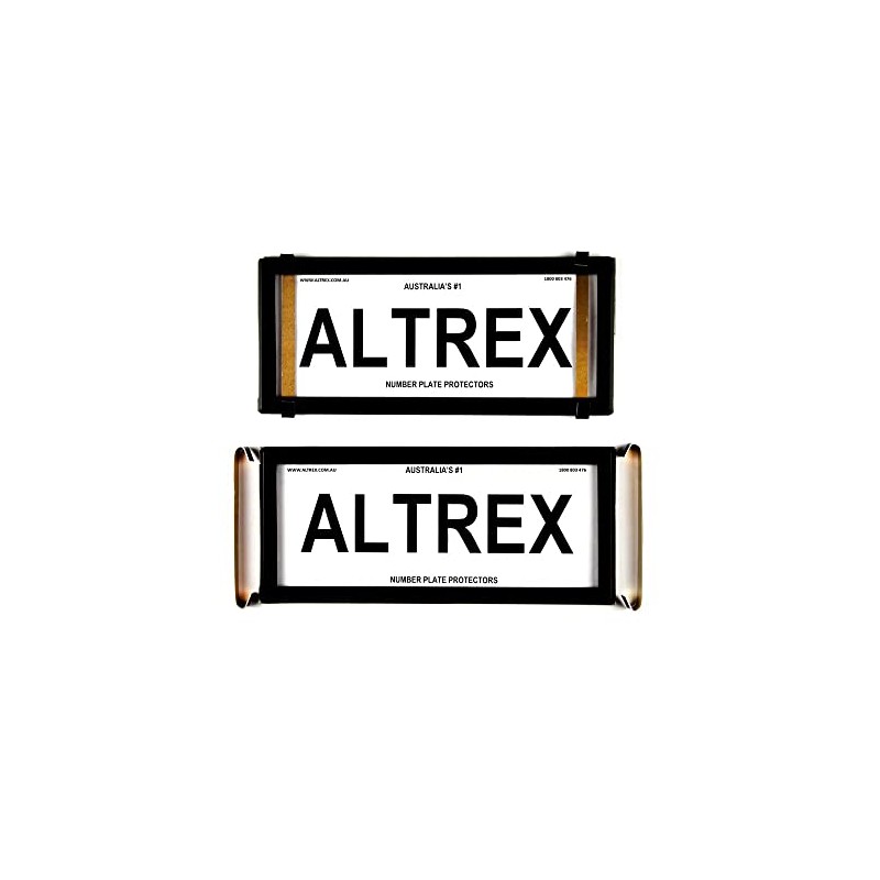 Altrex Number Plate Protectors 4 Figure Slimline Black No lines