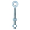 Swing Gate Long Eye Bolts Hinge + Nuts Adjustable Zinc