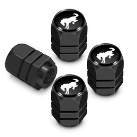 iPick Image for Ford Bronco in Black on Black Hexagon Shape Aluminum Tire Valve Stem Caps