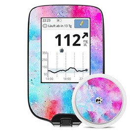 Diasticker Freestyle Libre Measuring Device Sticker (Watercolour)