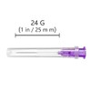 24 Gauge Needle， 24g Needle, （100Pack）24g Needles for Injections for
