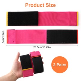 RJLCTH 2 Pairs Gymnastics Tumbling Trainer Sticky Toes Bands, Adjustable Ankle Straps for Gymnastics Sticky Toes for Back Flip Tuck Skills Training for Kids and Adult,Trainer Aid Cheerleading Dance