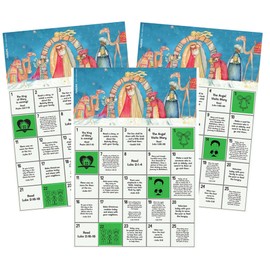 The Story of Christmas Scratch and Reveal Advent Calendar, Countdown DIY Scratchoff, 12.5 Inches (Pack of 3)