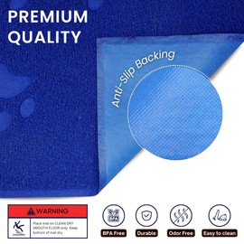 Andalus Medium Cat Litter Mat, Pack of 1 - Waterproof, Non-Slip & Easy to Clean Cat Litter Box Mat for Extra Efficient Pet Litter-Trapping, Blue (23.5” X 15.75”)