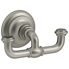 KOHLER K-72572-BN Artifacts Double robe hook, Vibrant Brushed Nickel
