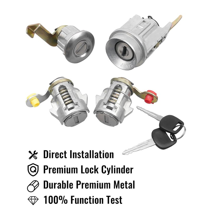 Ignition Switch Lock Cylinder Doors Lock Set Fit for Toyota