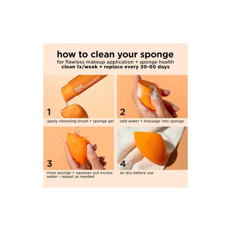 Real Techniques Makeup Brush Cleaner Gel, Brush and Blender Beauty