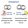 FishTrip Split Rings Fishing 200Pcs Stainless Steel Heavy Duty Split