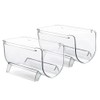 Heshebuy 2 Pack Bottle Rack, Fridge Organizer Bottle Rack, Stackable
