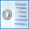 A ABSOPRO 6205ZZ Deep Groove Ball Bearings P6 25x52x15mm Lubricated