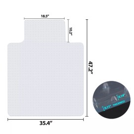 Segawe 48 x 36" Floor Protective Thicken Office Home Chair Mat Heavy Duty Rectangular
