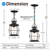 MrSconce Outdoor Pendant Light, Farmhouse Exterior Hanging Light Fixture with