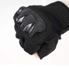 Komine GK-242 12976 Motorcycle Protective Mesh Half Finger Gloves, Black,