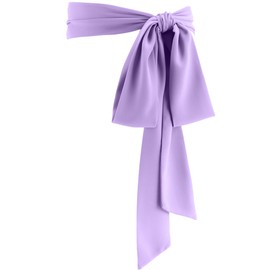 Glitopper Women Chiffon Sash Belt Dress Sash Waist Bridal Wedding Belt 50s Accessories 3'' Wide(Lilac Purple,Classic Style)