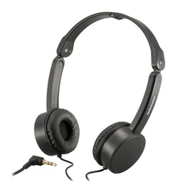 Ohm Denki AudioComm Stereo Headphones, Foldable, Headphones, Wired, 0.14 inch (3.5 mm) Stereo Mini Plug Connection, Black, Adjuster, Lightweight, Compact HP-H135N, 03-1944 OHM Cord Length: Approx.