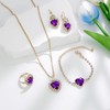 Yifnny Heart Jewellery Sets, Crystals Necklace and Earrings Set Heart