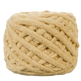 Plush Chenille Chunky Yarn for Crocheting 100g(54.6yd) - Bulky Thick Fluffy Yarn for Knitting- Soft Velvet for Baby, Blanket Knitting Blanket Yarns- Amigurumi Yarns (Khaki)