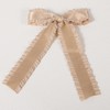 5.5 in Ruffle Satin Tassel Ribbon Hair Bow Clip with
