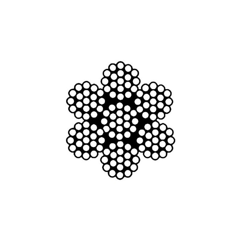 PSI Clear Vinyl Coated Aircraft Cable, 3/8" - 7/16" Diameter,